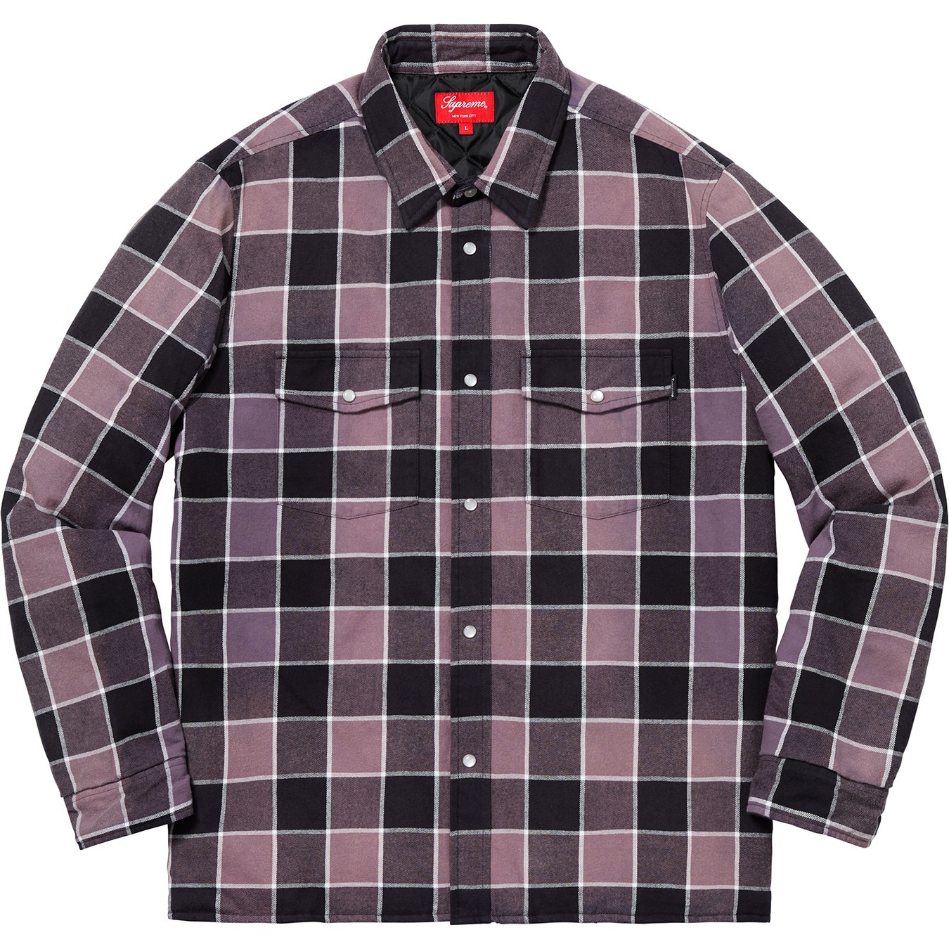 Quilted Faded Plaid Shirt view 7